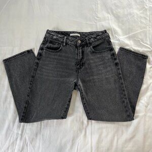 PacSun Black High Waist Loose Fit Baggy Cotton Mom Jeans | Size 4/26